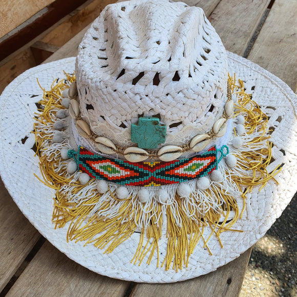 Sombrero Tribal Blanco